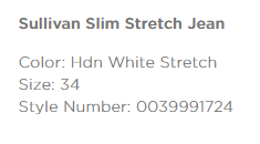 Sullivan Slim Stretch Jean