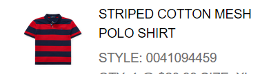Striped Cotton Mesh Polo Shirt