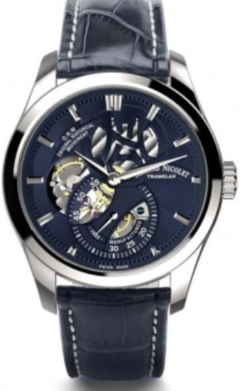 ARMAND NICOLET L16 Blue Dial Men's Hand Wound Watch