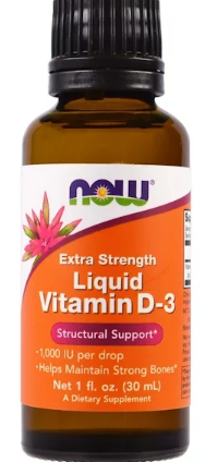 Now Foods, Liquid Vitamin D-3, Extra Strength, 1,000 IU, 1 fl oz (30 ml)