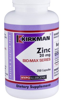 Zinc 20 mg - Bio-Max Series- Hypoallergenic 250ct