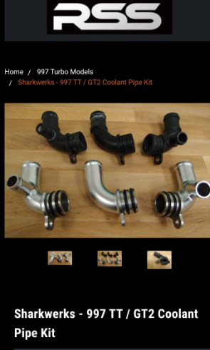 Sharkwerks 997 TT/ GT2 Cooland pipe kit