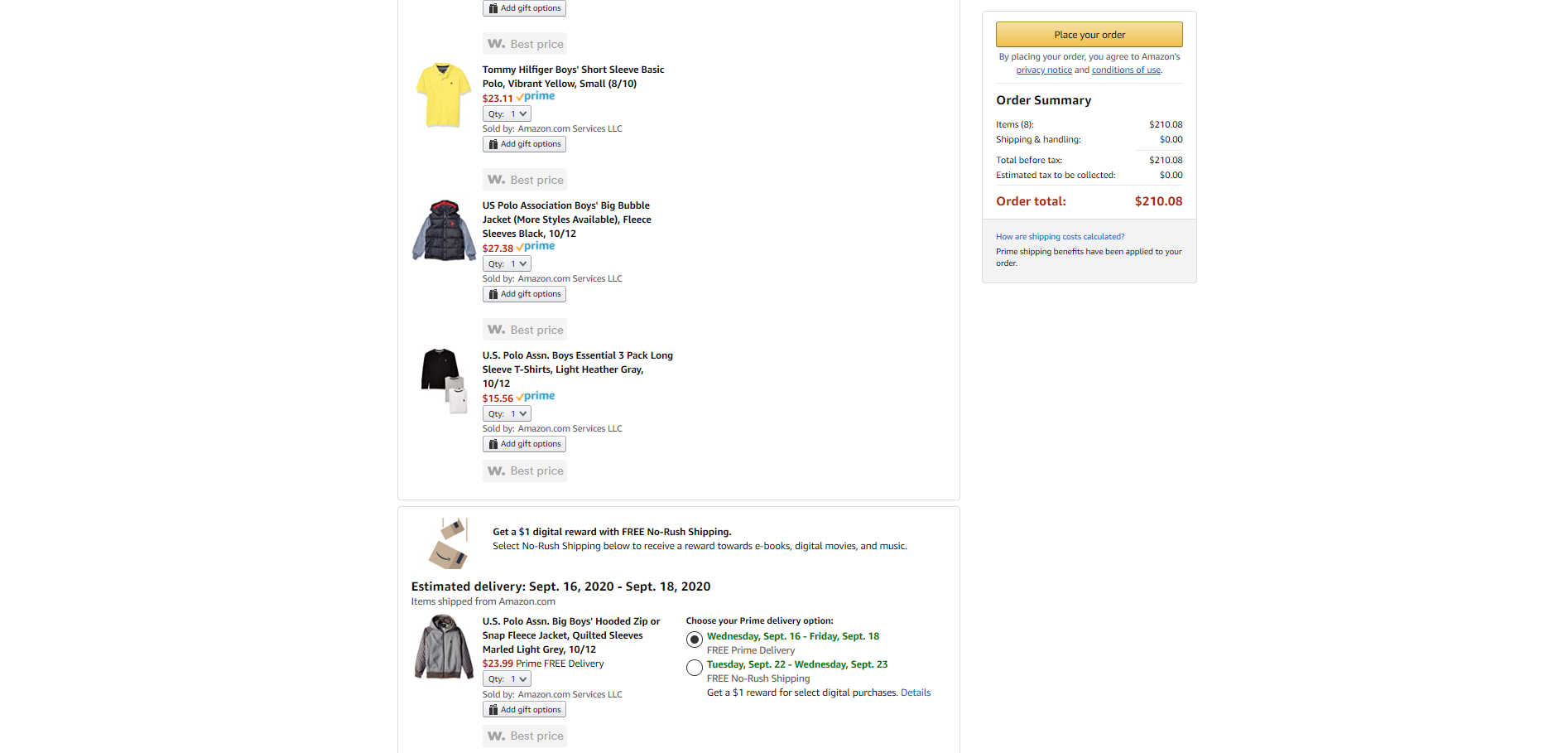 Amazon  bundle of 8 items