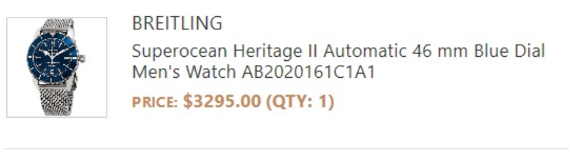 BreitlingSuperocean Heritage II Automatic 46 mm Blue Dial Men's Watch AB2020161C1A1