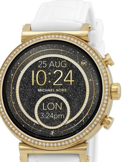 MICHAEL KORSAccess Gen 4 Sofie Rose Gold-tone and Embossed Silicone Smartwatch MKT5067