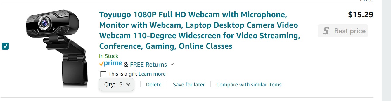 Full HD webcam amazon 