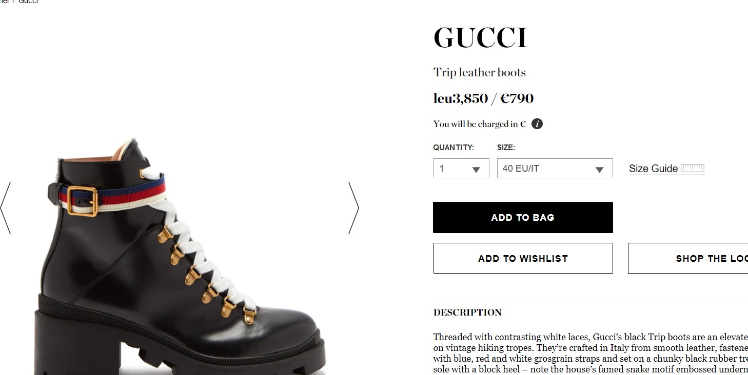 Gucci trip leather boots