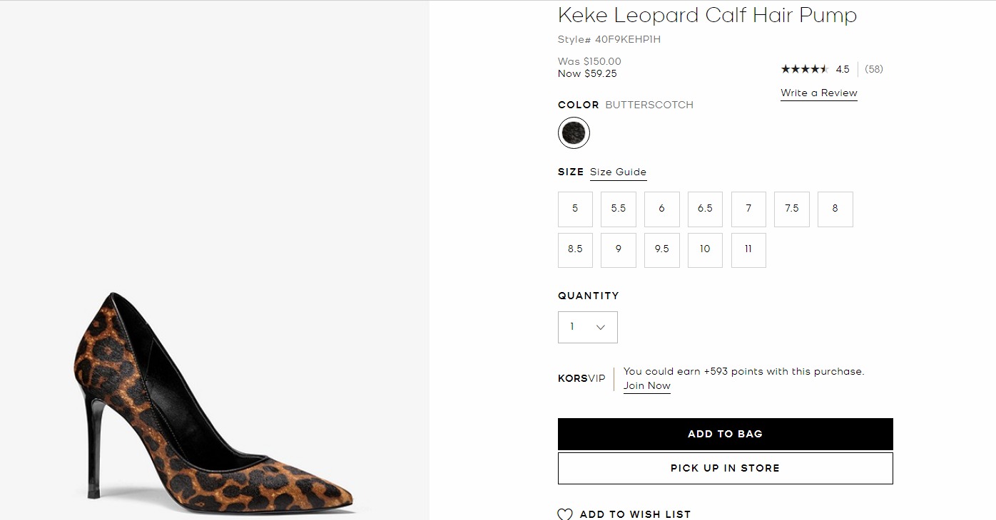 Michael Kors Keke Leopard calf hair pump