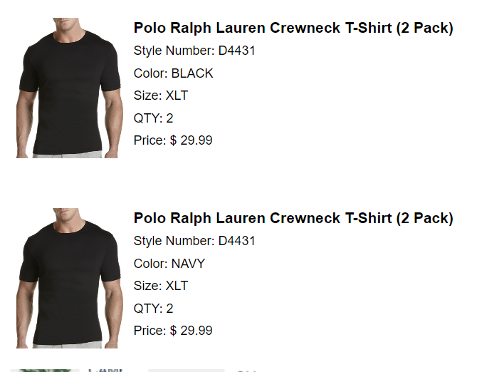DXL bundle Polo Ralph Lauren Crewneck T-Shirt (2 Pack)