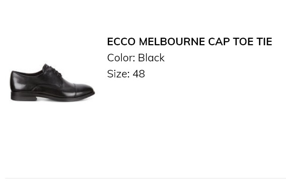   ECCO Melbourne Cap Toe Tie 48