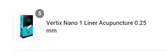 Vertix Nano 1 Liner Acupuncture 0.25 mm