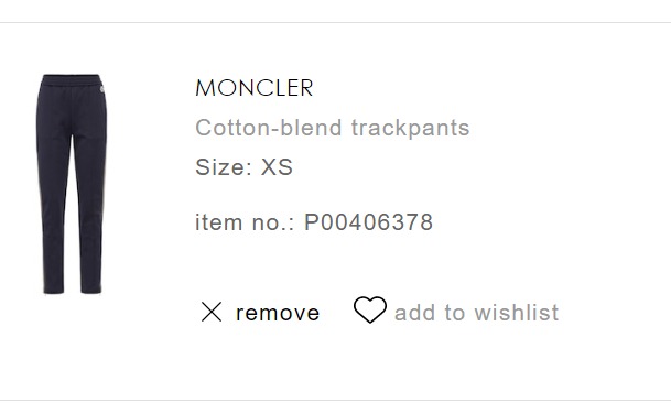 Moncler  cotton blend trackpants