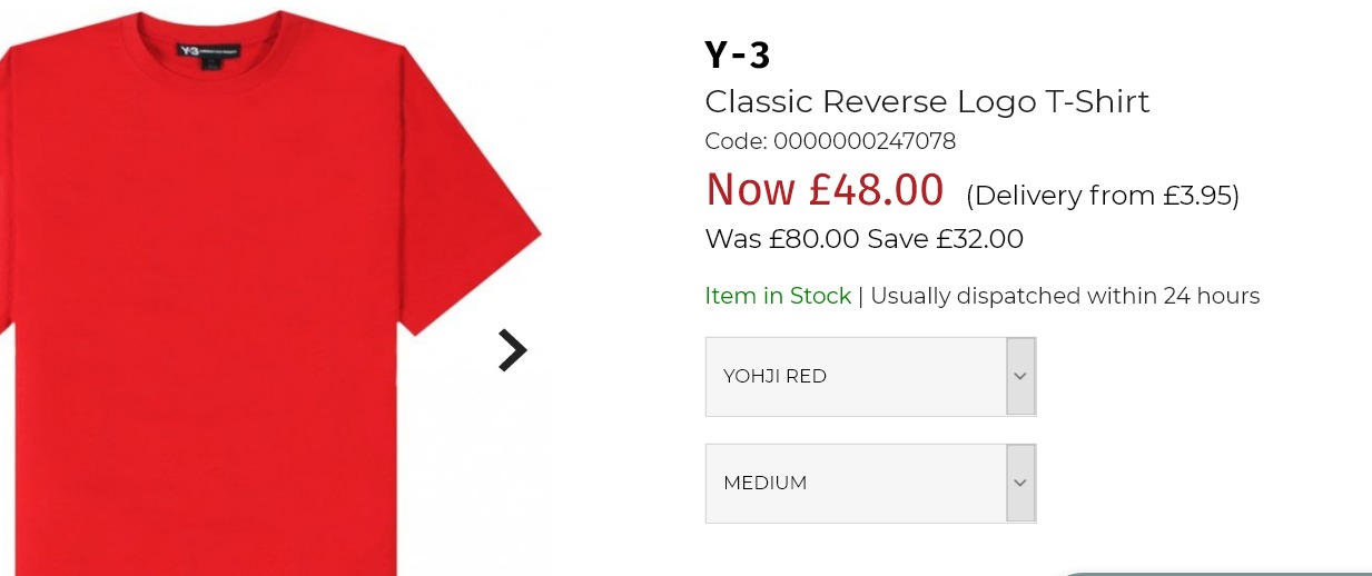 Y3 classic  reverse logo tshirt mred