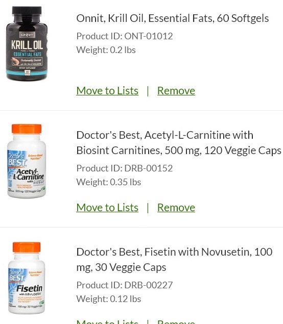 Onnit kirll / Doctor best L carnitine / Fisetin with Novusetin