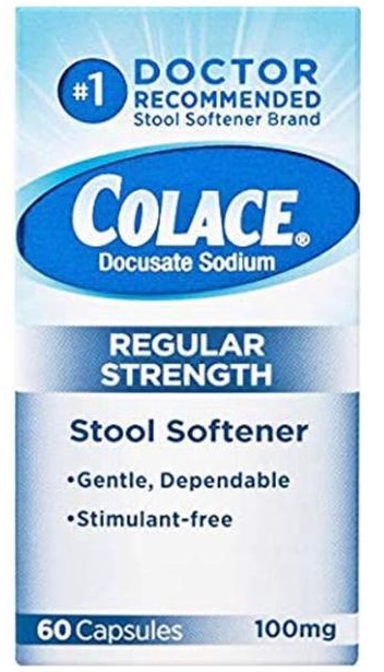 COLACE Stool Softener Docusate Sodium, 60 ct caps/ 20 items/ Prepation H 12pc