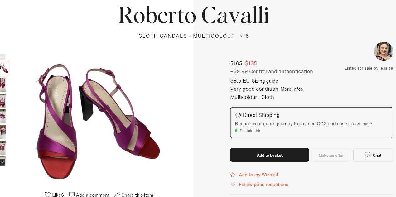 Roberto Cavalli  cloth sandals 