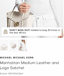 Michael Kors  Manhattan medium leather logi satchel 